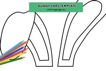 bunny ears template  coloring page
