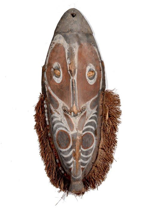 Papua New Guinea Spirit Mask Sepik River Polychrome