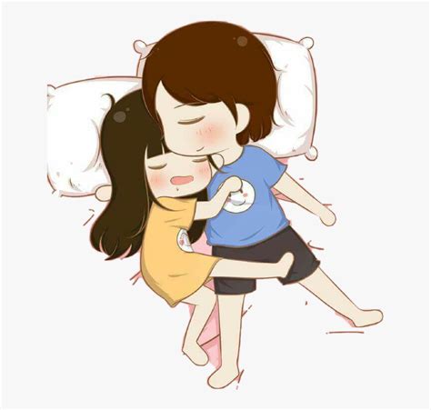 Cuddle Love Sleep Freetoedit Cuddling Sleep Together Cartoon Hd