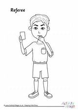 Referee Coloring Football Soccer Card Handing Choose Board Colouring Pages sketch template