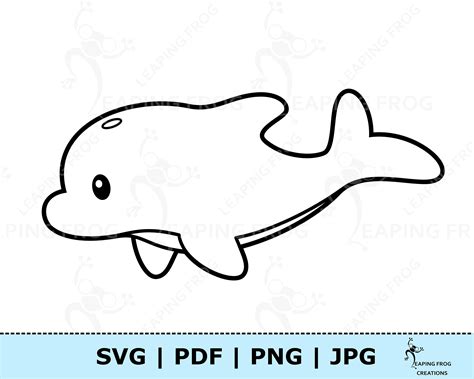 cute baby dolphin coloring page jpg  svg png dolphin jpg etsy