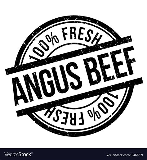 angus beef stamp royalty  vector image vectorstock
