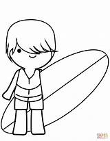 Surfer Drenge Tegninger Ausmalbild Surfing Maedchen Kategorier Supercoloring sketch template