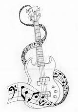 Guitar Bass Tattoo Drawings Music Deviantart Sketch Drawing Notes Designs Guitars Tattoos Choose Board sketch template