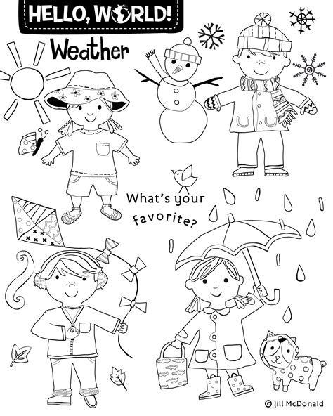 weather coloring pages  preschool home interior design