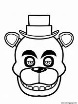 Freddy Fnaf Five Nights Coloring Face Pages Freddys Printable Print Choose Board Find sketch template