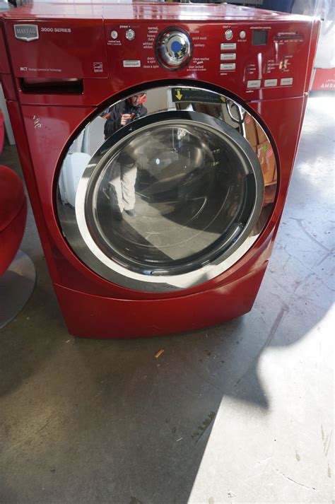 maytag  series red front load washer tested  working guaranteed big valley auction