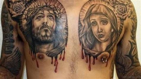 Jesus Chest Tattoos