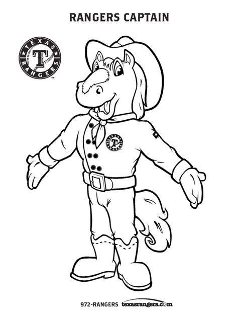 texas rangers coloring pages learny kids