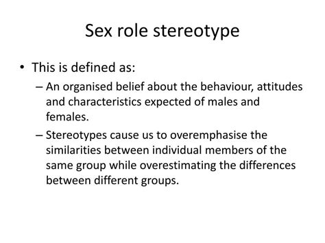 Ppt Sex Role Or Gender Stereotypes Powerpoint Presentation Free
