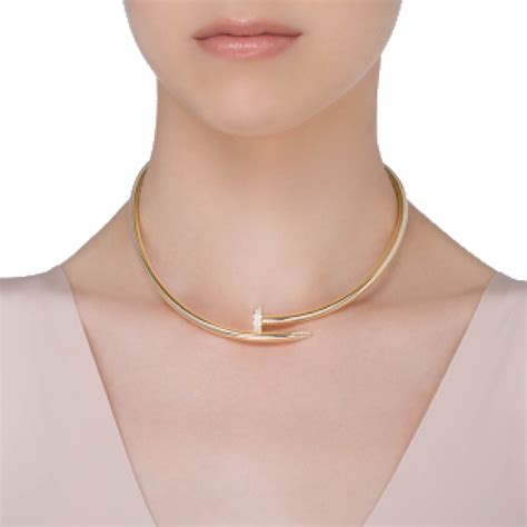 cartier juste  clou nail necklace large model  yellow gold