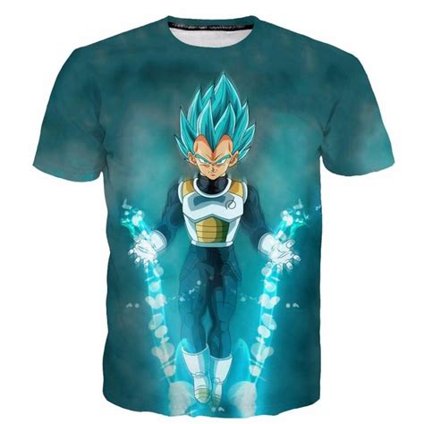 Dragon Ball T Shirt 3d Ssj Vegeta Vegeta T Shirt Super Saiyan Blue