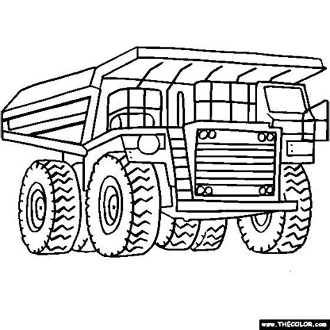 digger coloring pages  kids coloring page  boys trucks
