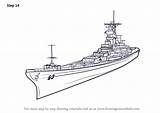Uss Missouri Draw Drawing Battleships Step Coloring Pages Drawingtutorials101 Aka Mo Big Ships Bb Ship Tutorials Learn sketch template