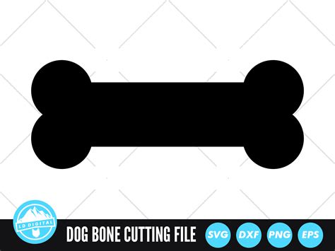 dog bone svg files dog bone silhouette graphic  lddigital creative fabrica