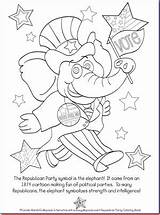 Republican Party Coloring Political Parties Kids sketch template