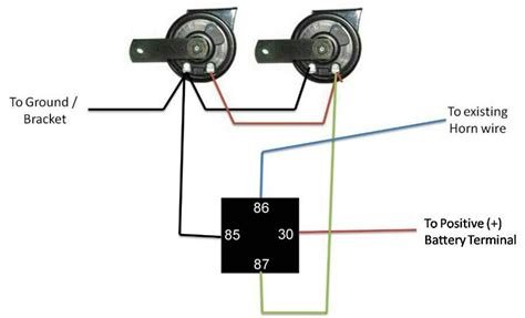 simple horn relay diagram wiring diagram  schematics