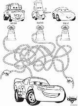 Cars Maze Disney Coloring Pages Crayola sketch template
