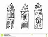 Huizen Getrokken Uitstekende sketch template