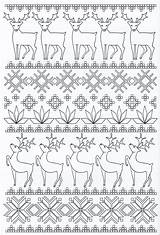 Coloring Pages Christmas Scandinavian Adult Pattern Patterns Book Embroidery Print Books Colouring Kids Pg Pdf Swedish sketch template