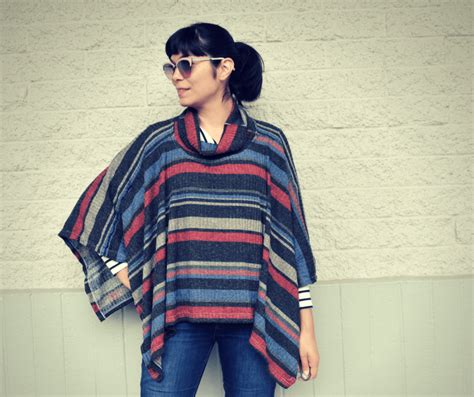 Free Sewing Pattern The Easy Poncho On The Cutting