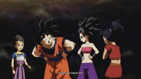 Goku And Vegeta Meet The Female Saiyans Caulifla And Kale For