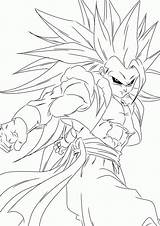 Coloring Pages Goku Super Saiyan Dragon Ball Popular sketch template