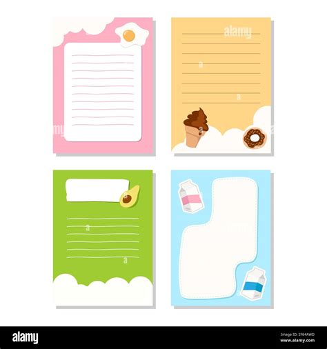 colorful cute note paper sheet  kid isolated  white background