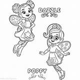 Coloring Cafe Butterbean Dazzle Poppy Xcolorings Crayola sketch template