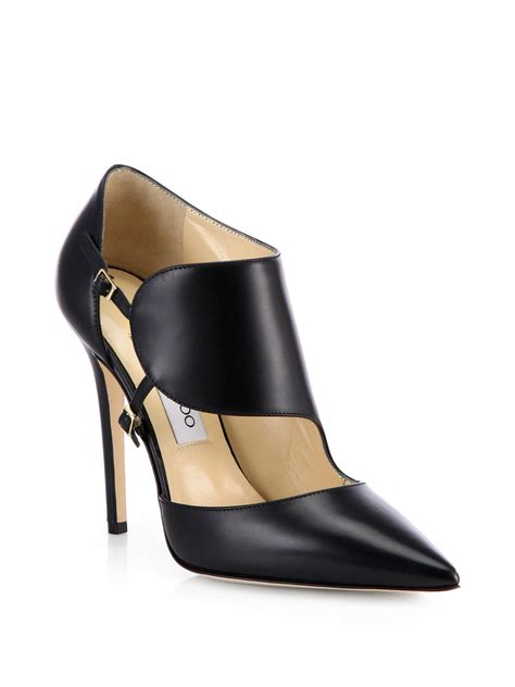 jimmy choo houry leather point toe pumps  black lyst