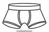Underpants Boxer sketch template