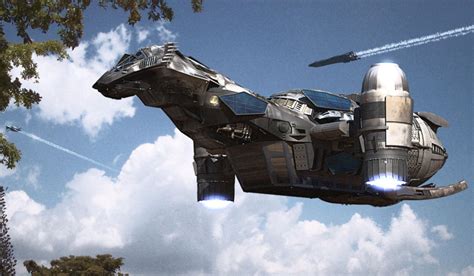 awesome firefly ship serenity appears   clouds