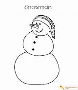 Snowman Coloring Easy Pages Date Kids sketch template