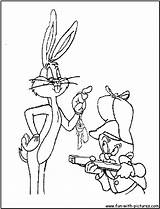 Bunny Bugs Coloring Pages Elmer Fudd Cartoon Page2 Character Characters Printable Fun Famous List Color Getcolorings sketch template