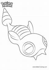 Dunsparce Pokemon Coloring Pages Printable Kids sketch template
