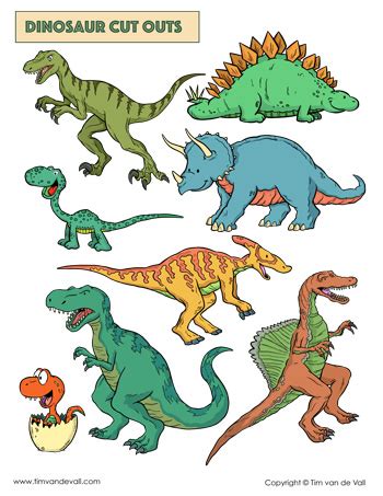 dinosaur cut outs tims printables