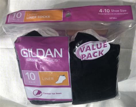 gildan smart basics ladies liner socks  pack ebay