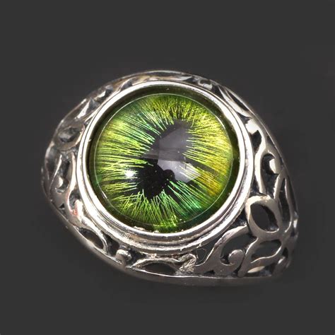 dragon eye ring sterling silver ring sterling silver mens ring eye ring