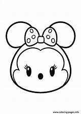 Tsum Coloring Mouse Minnie Pages Printable sketch template