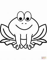 Frog Cartoon Coloring Pages Drawing Printable sketch template