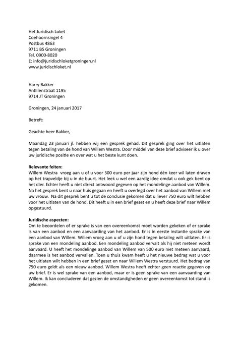 adviesbrief  nav juridische analyse het juridisch loket coehoornsingel  postbus