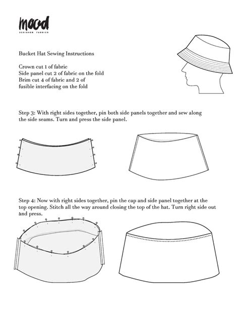 bucket hat  sewing pattern mood sewciety