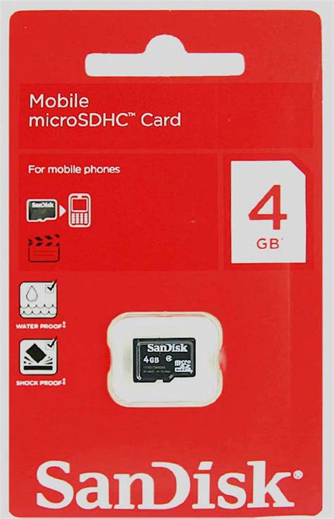 sandisk gb microsdhc memory card