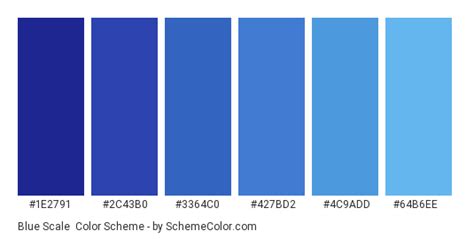 blue scale color scheme blue schemecolorcom
