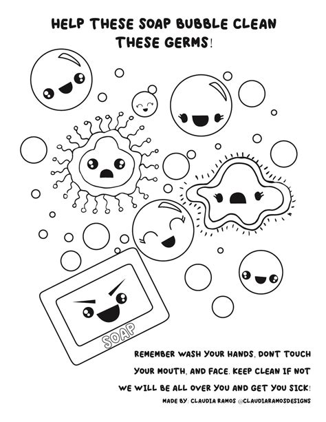 germ coloring pages  kids