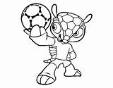 Mascota Fuleco Mascotte Mascote Colorare Disegni Colorier Pelota Copa Dibuix Futebol Calcio sketch template