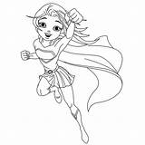 Supergirl Coloring Pages Superheroes Printable Drawing sketch template