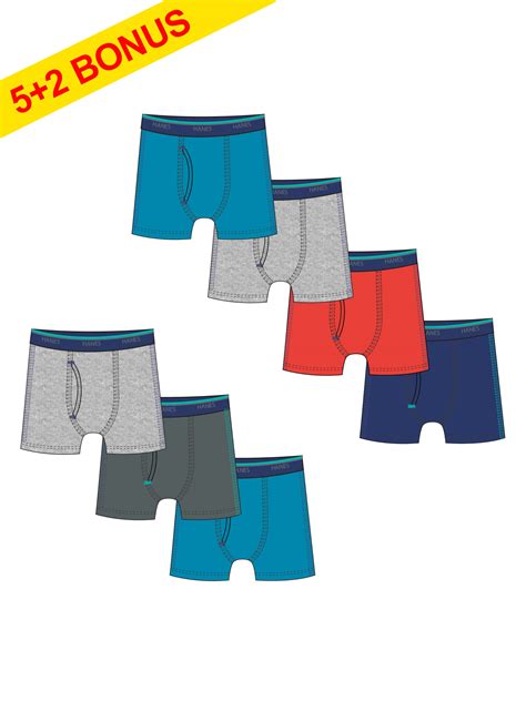 Hanes Hanes Mens Tagless Short Leg Sport Inspired Boxer