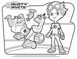 Rusty Rivets Coloring Pages Birthday Getdrawings sketch template