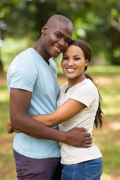 African Couple Outdoors Stock Image Image Of Adult Looking 50158723